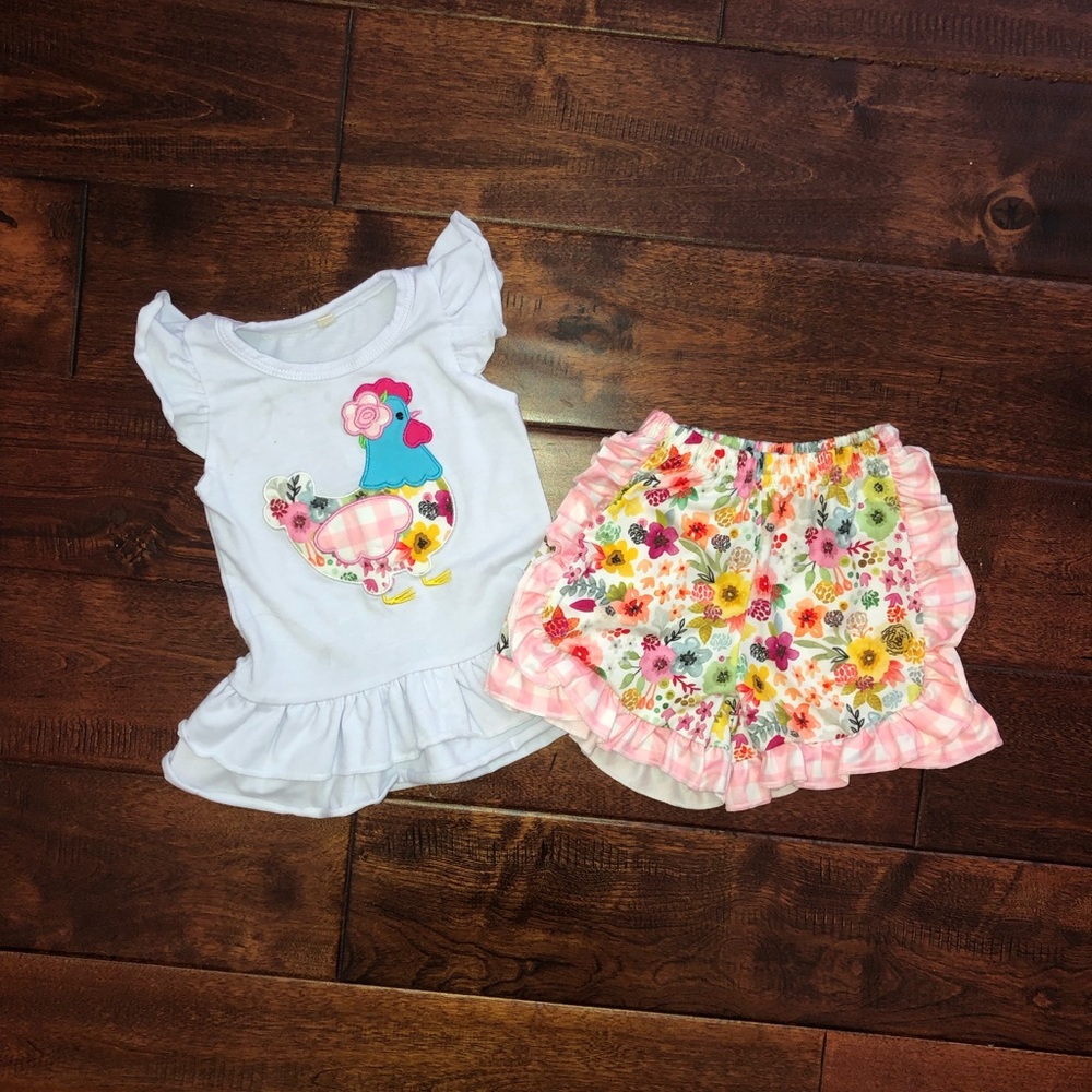 Baby Girl Boutique Rooster Outfit